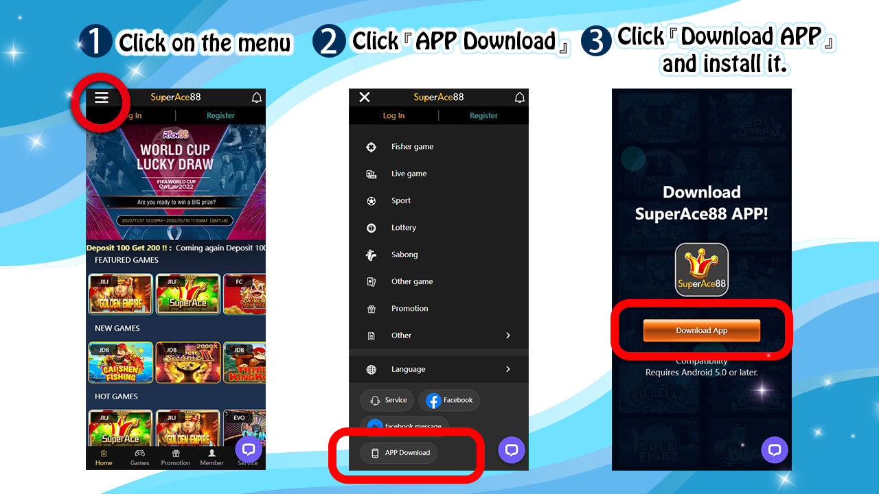 HOW TO DOWNLOAD APP instructions