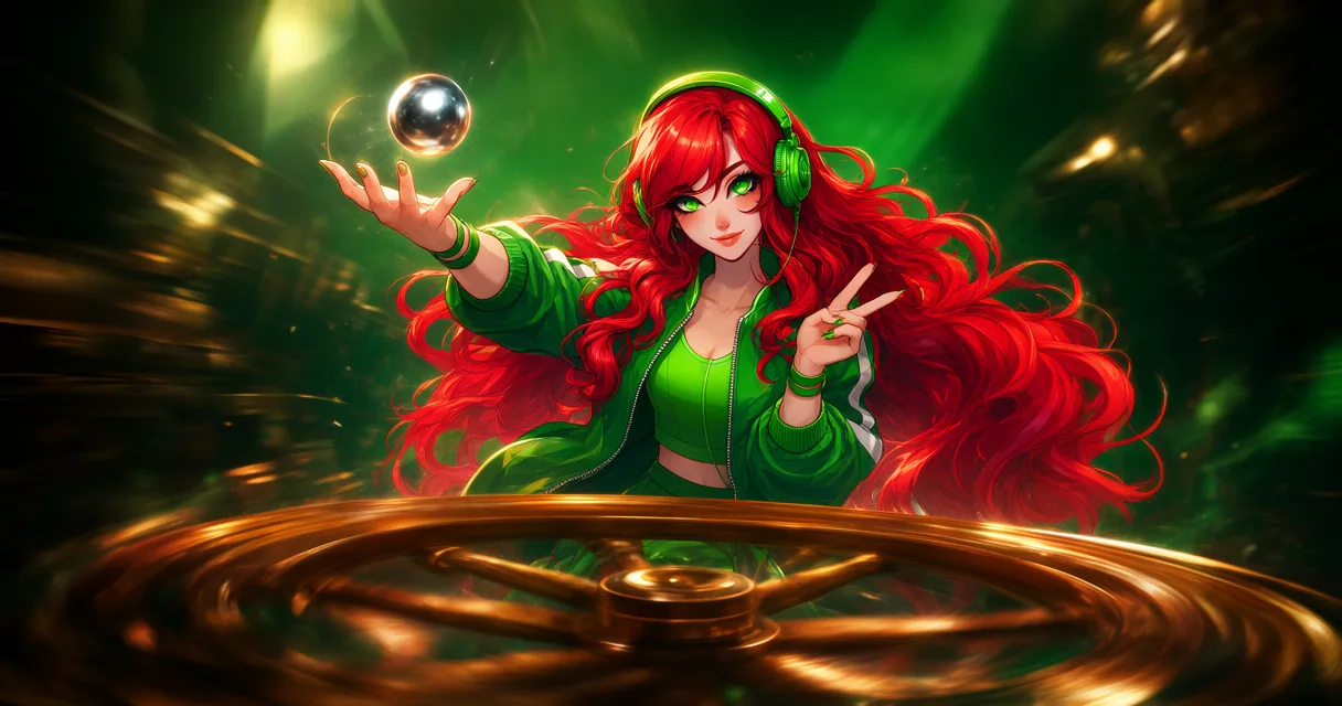 Live dealer roulette wheel in motion